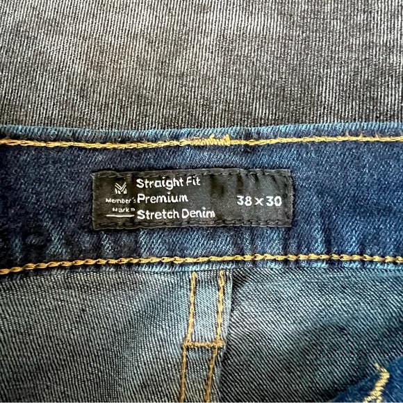 Member's Mark Straight Fit Premium Stretch Denim Jeans Size 38x30 - Picture 3 of 10
